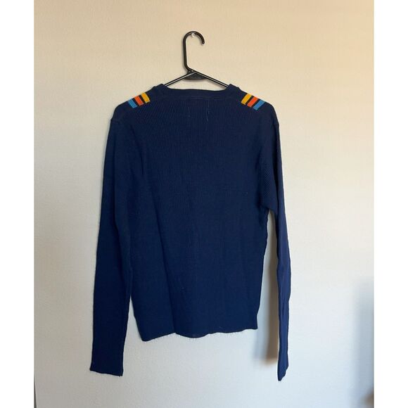 D'Italia Orlon Acrylic Long Sleeve Vintage Striped Sweater - Picture 5 of 5